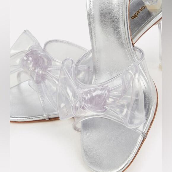 NEW Larroude The Mariah Heels in Clear Silver - Picture 2 of 10